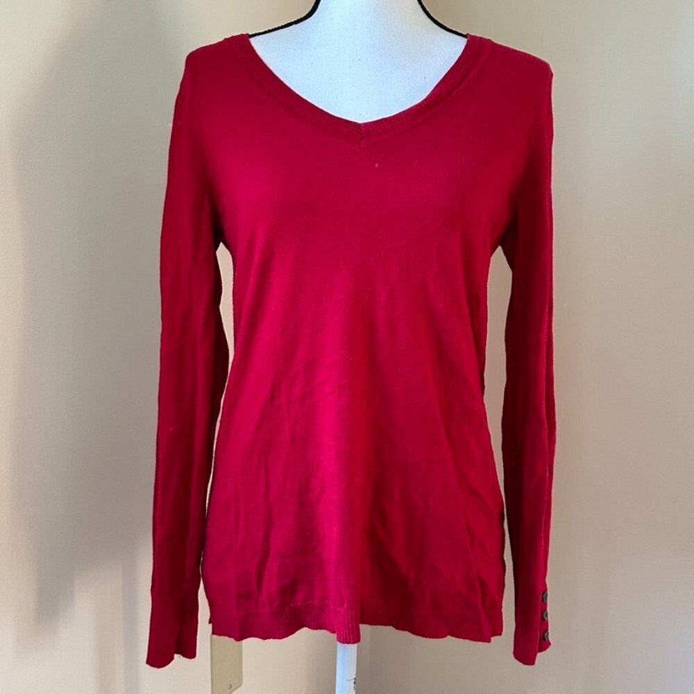 *TALBOTS* Dk. Pink Fashion Long Sleeve Sweater Size Small